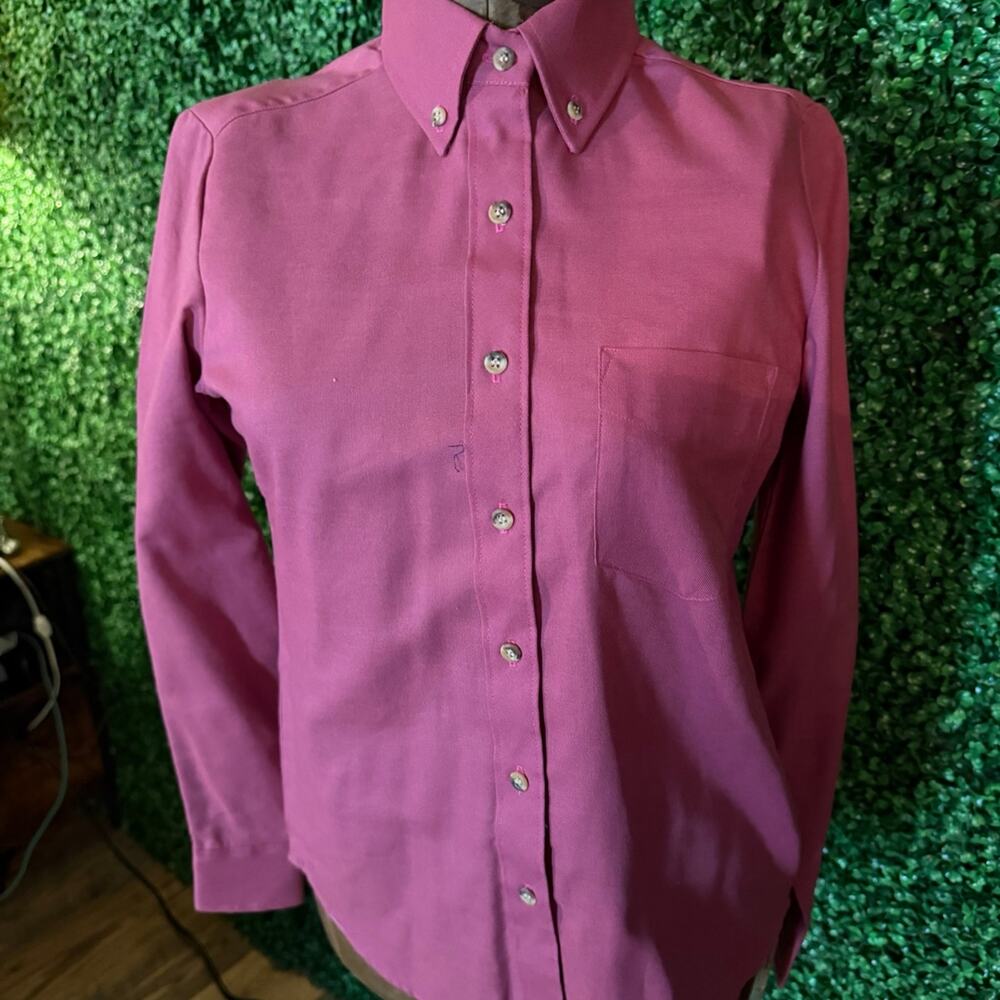 Vintage Reed Hunter Button Up Shirt Size 7 Pink Preppy Oxford Top